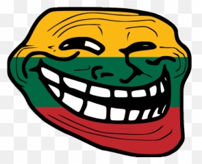 Hi Guys I Made Lithuanian Trollface - Black Troll Face Emoji,Trollface Emoticon