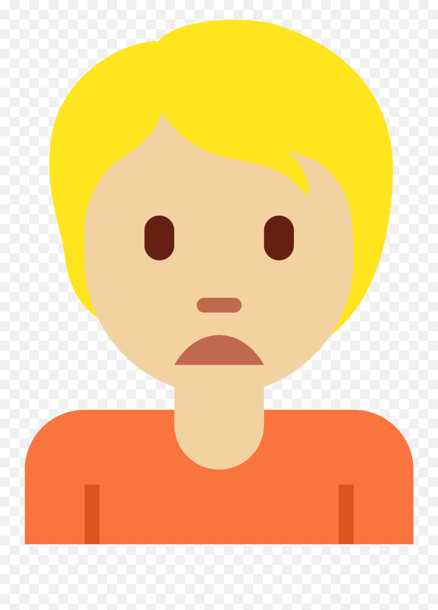 Person Frowning Emoji Clipart - Hair Design,Cheek Emoji