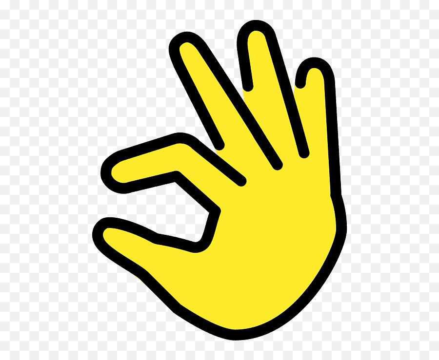 Pinching Hand Emoji Clipart - Horizontal,Yellow Hand Emoji