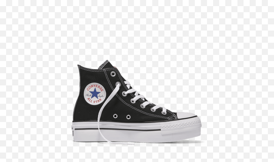 Black Outfit Shoplook - Platform High Top Converse Black Emoji,Emoji Converse