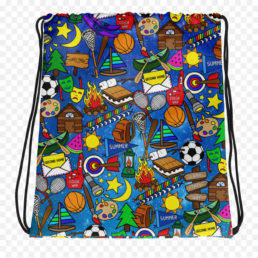 Galaxy Camp Drawstring Bag - Handbag Style Emoji,Emoji Drawstring Bag
