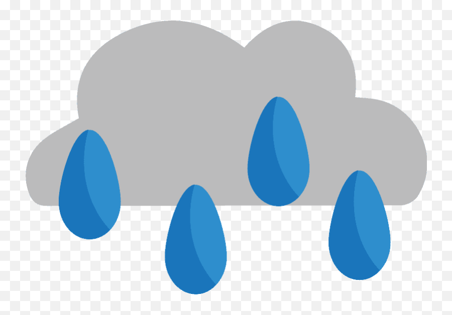 Cloud With Rain Emoji Clipart,Rain Emoji