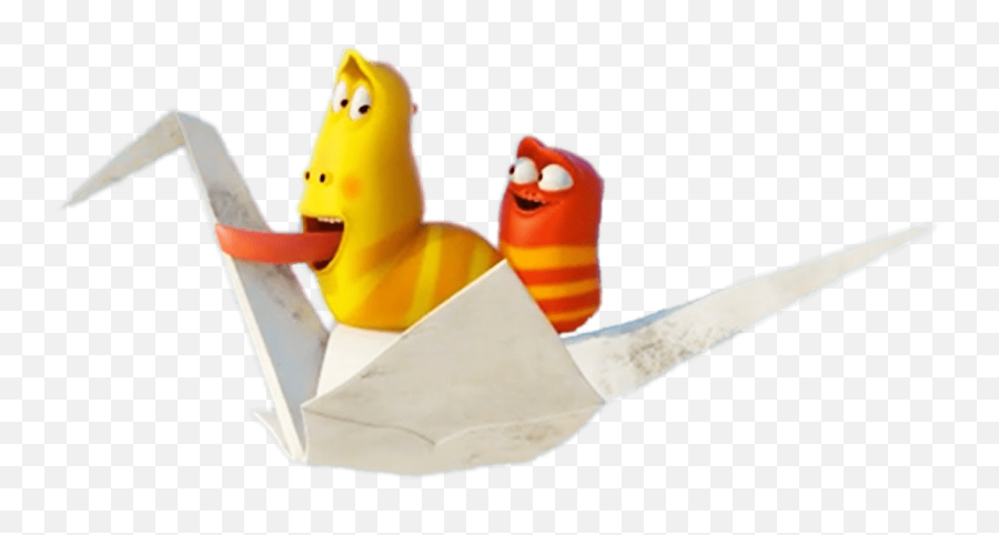 Larva Red And Yellow - Happy Emoji,Paper Plane Emoticon