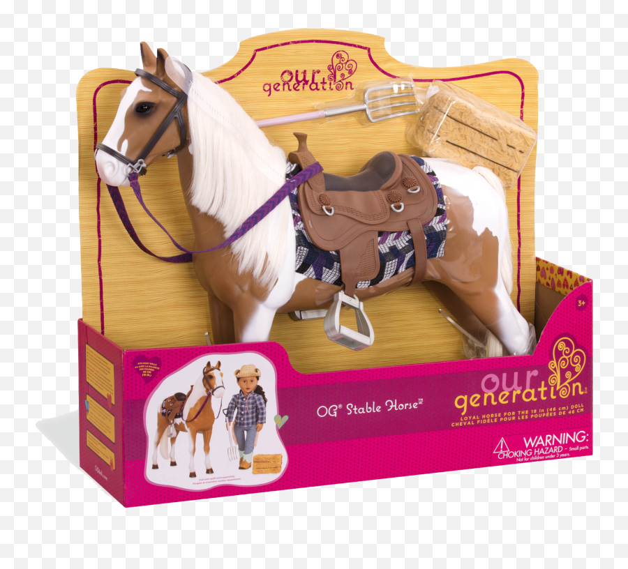 Stable Horse Brown And White 20 - Inch Toy Horse Our Our Generation Stable Horse Emoji,Horse Emotions For Kids