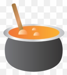 Cauldron Icon - Cartoon Bowl Of Soup Emoji,Witch Cauldron Emoticon