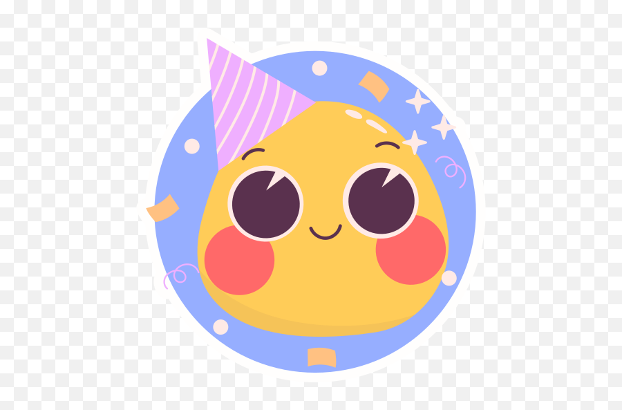 Party Stickers - Happy Emoji,Is There An App To Download Of Cute Animated Emoticons