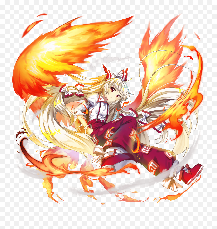 Fujiwara No Mokou Touhou Lostword Wiki - Gamepress Fujiwara No Mokou Fire Emoji,Bullet Hell Emotions