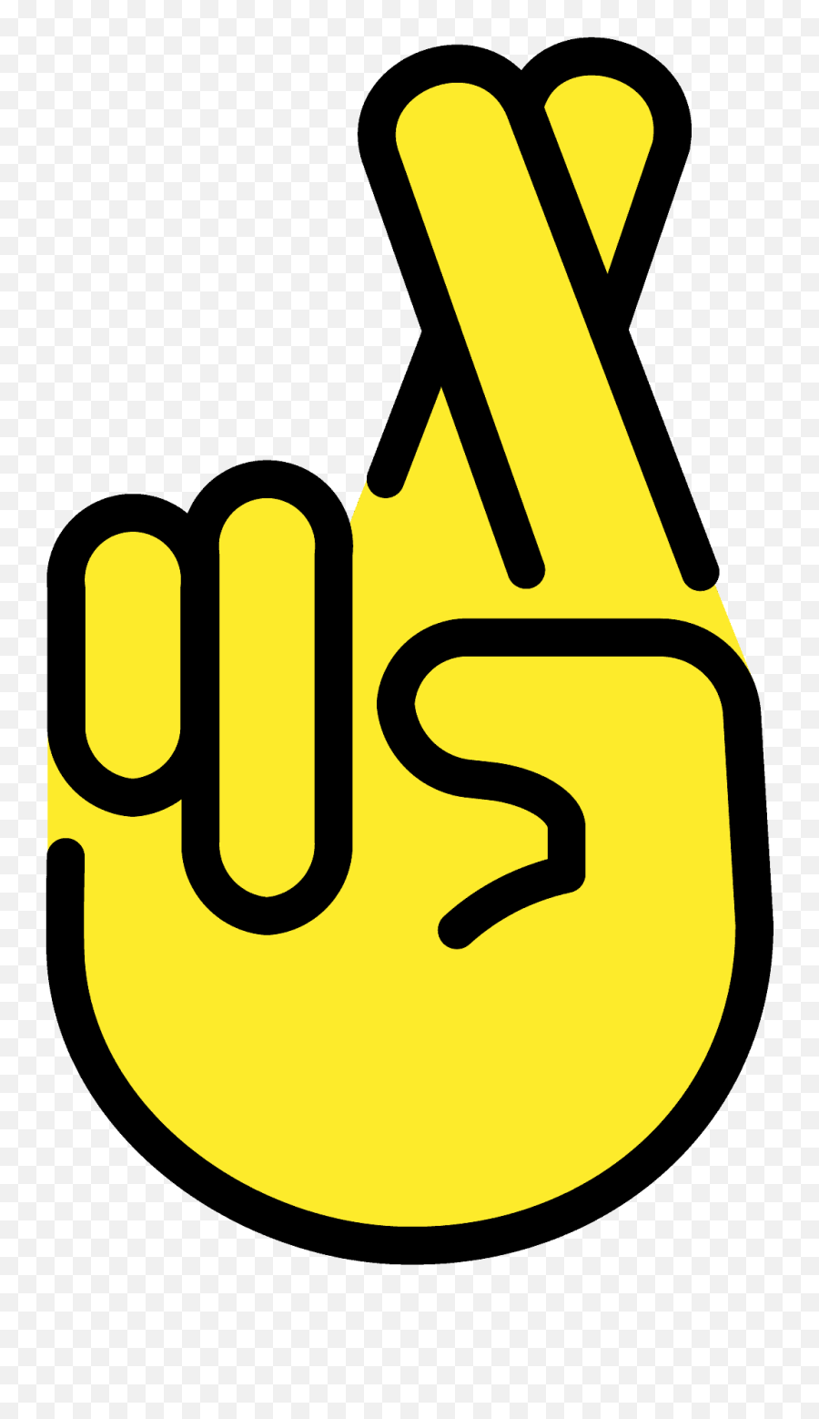 Hand With Index And Middle Fingers Emoji,Fingers Crossed Emoji - Free ...