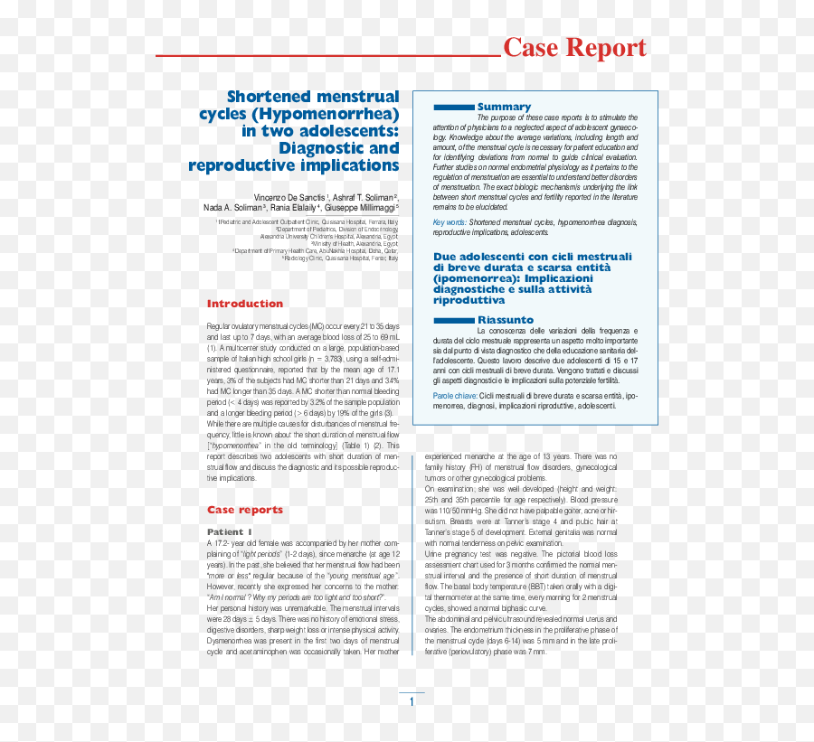 Shortened Menstrual Cycles - Document Emoji,Gli Emotions Chart Pdf