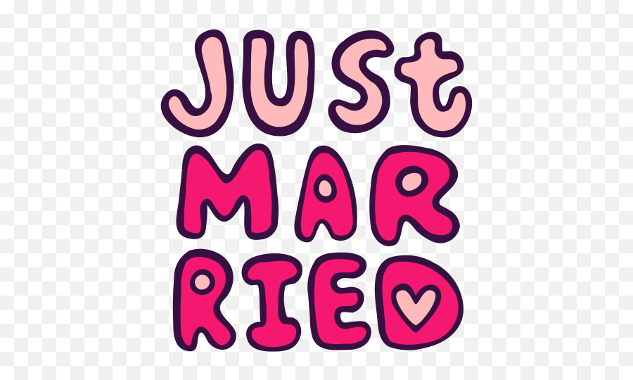 Just Letters Married Wedding Words Love Romantic Free - Dot Emoji,Cool Emoticons With Just Letters