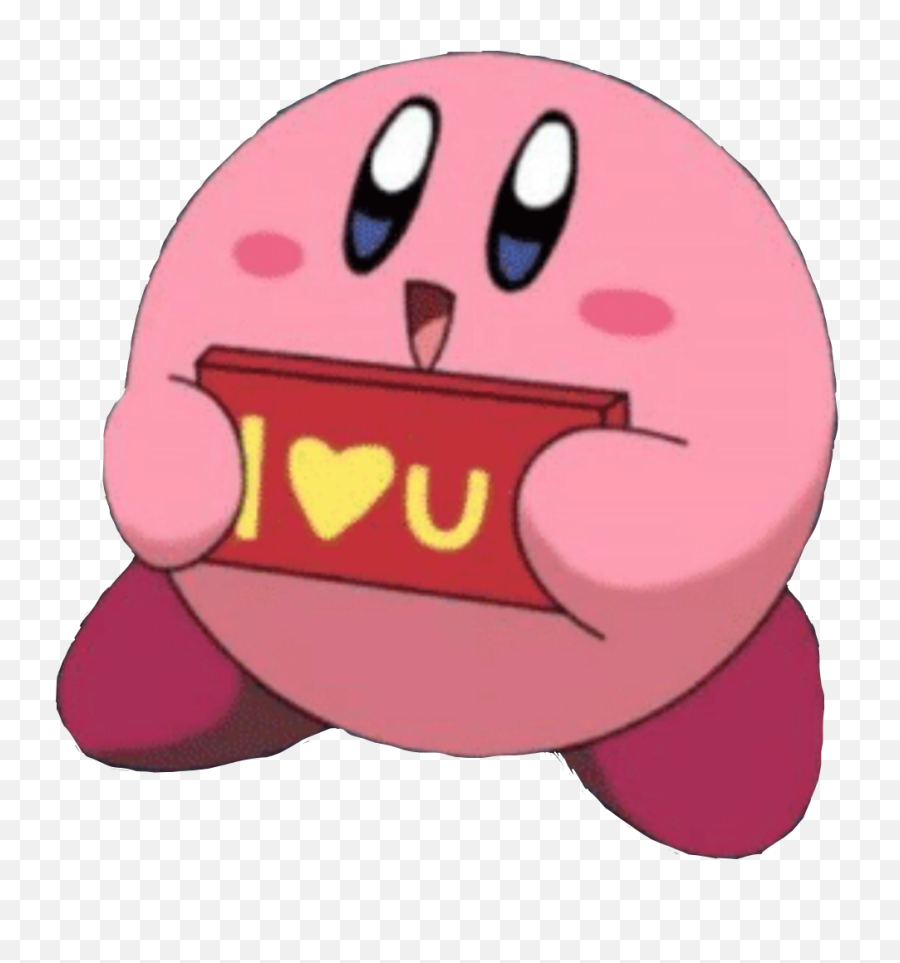 Kirby Nintendo Iloveyou Iloveu Anime Sticker By - Kirby Meme Emoji,Nintendo Emoticon Free