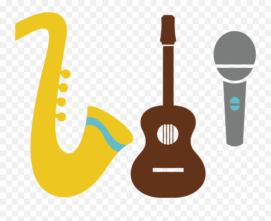 Acoustic Guitar Microphone Clip Art - Png Download Full Microfone E Violão Desenho Emoji,Electric Guitar Emoji