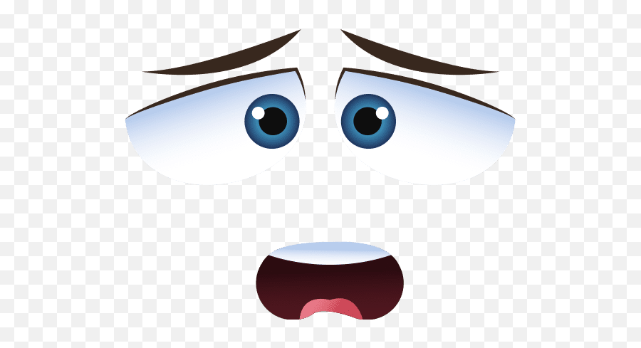 Worried Emoticon Face Icons - Dot Emoji,Look Of Disdain Emoticon