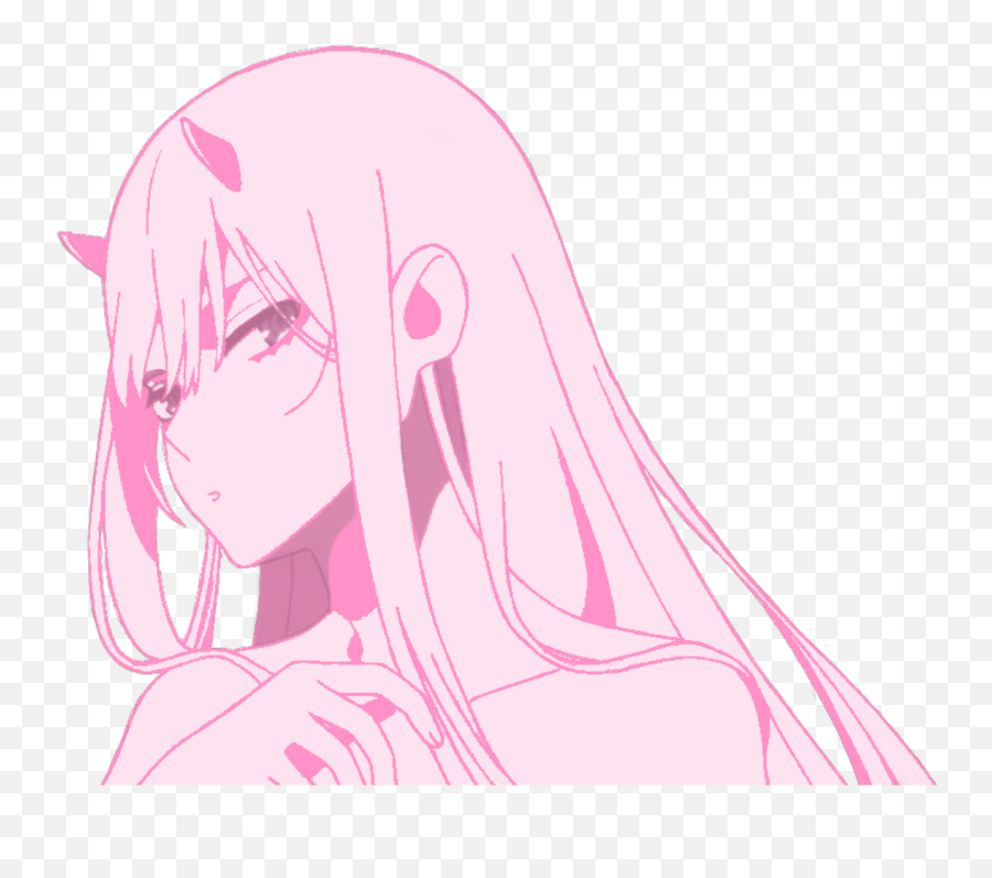 The Most Edited Zerotwo Picsart - Gambar Anime Aesthetic Zero Two Emoji,Weaboo Emojis