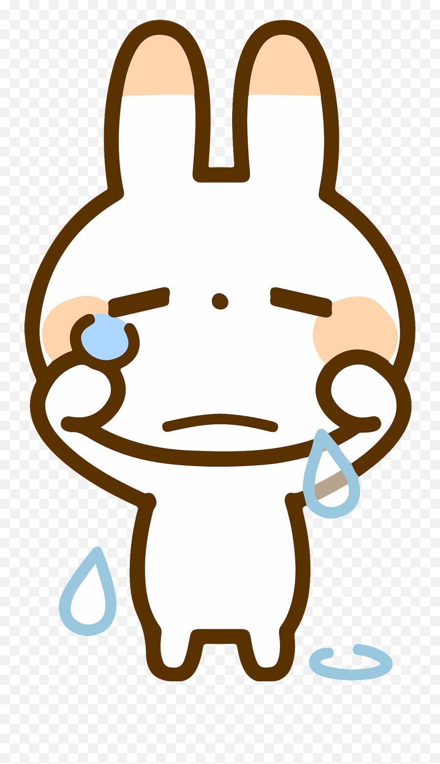 Crying Rabbit - Rabbit Cry Png Emoji,Rabbit Emotion Art