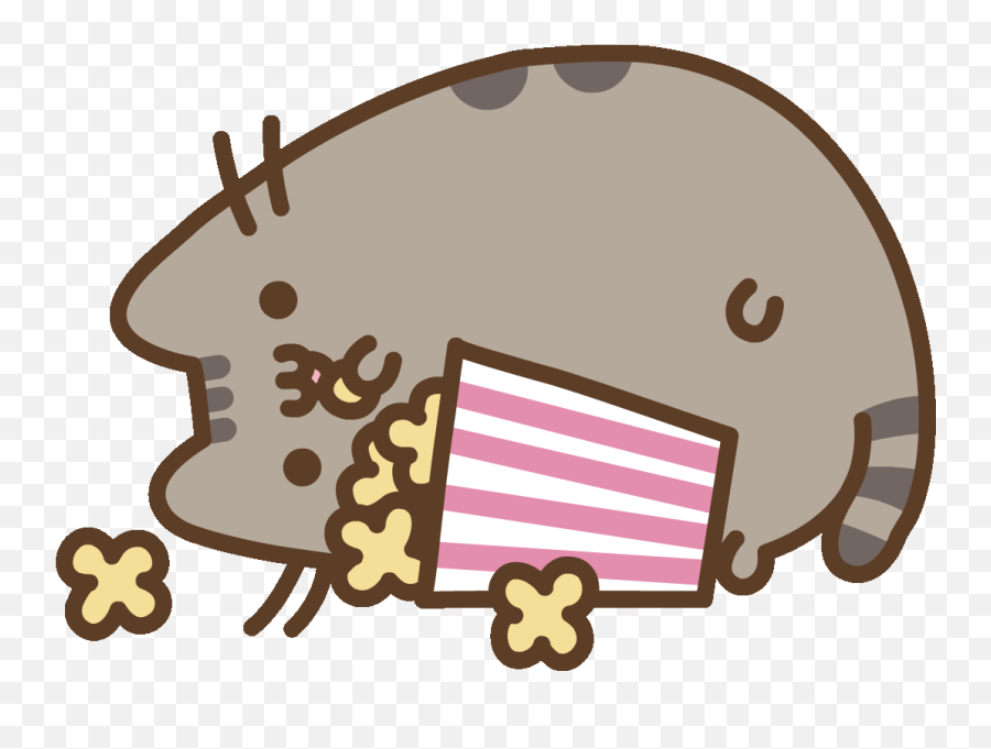 Topic For Small Kawaii Spider Clipart Animation - Pusheen Eating Popcorn Gif Emoji,Smores Emoji