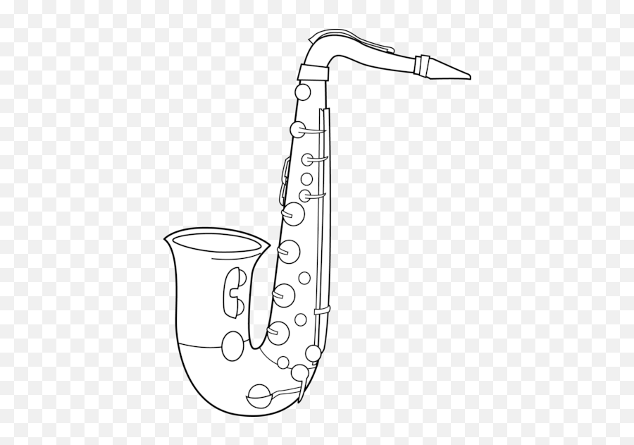 Free Saxophone Clip Download Free - Saxophone Clipart Black And White Emoji,Saxophone Emoticon Clipart For Texting