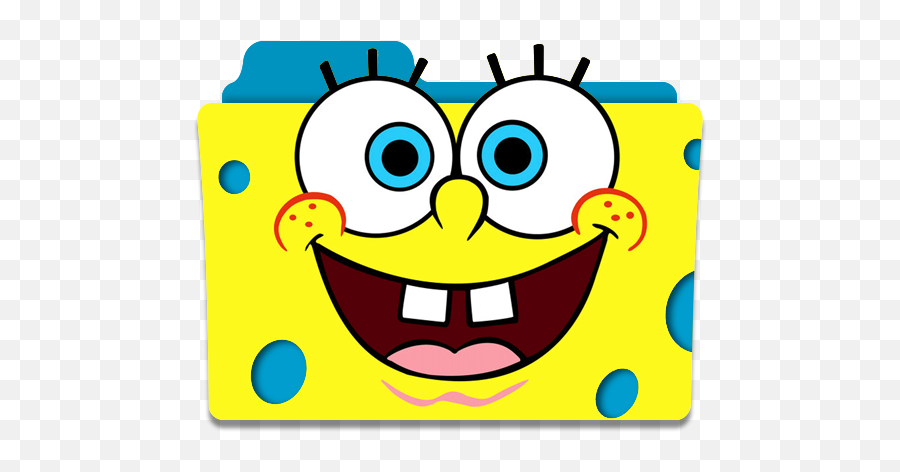 Sponge Bob Folder Icon By Mikromike - Sponge Bob Big Smile Emoji,Wide Smile Emoticon