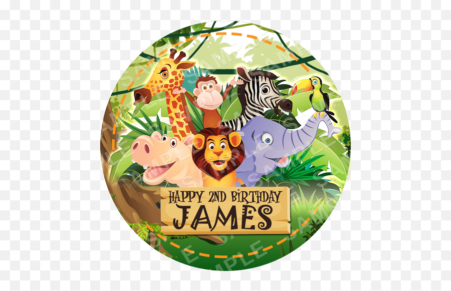 Baby 1st Birthday Cake Topper Archives - Edible Cake Toppers Jungle Safari Cake Topper Emoji,Emoji Birthday Cake Toppers