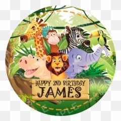 Baby 1st Birthday Cake Topper Archives - Edible Cake Toppers Jungle Safari Cake Topper Emoji,Emoji Birthday Cake Toppers