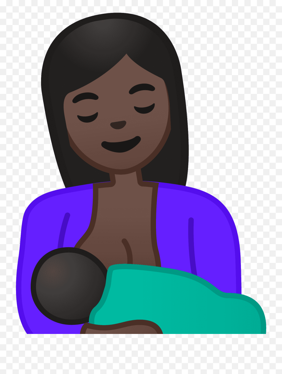 Breast Feeding Dark Skin Tone Icon Noto Emoji People - Breastfeeding,Black Girl Emoji