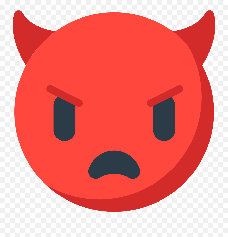 Angry Face With Horns Emoji Clipart Free Download - Emoji,Angry Face Emoji