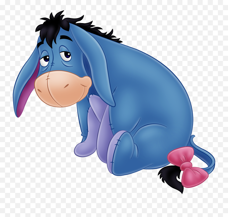 Hello Clipart Cartoon Character Hello - Eyore From Winnie The Pooh Emoji,Eeyore Emoticons