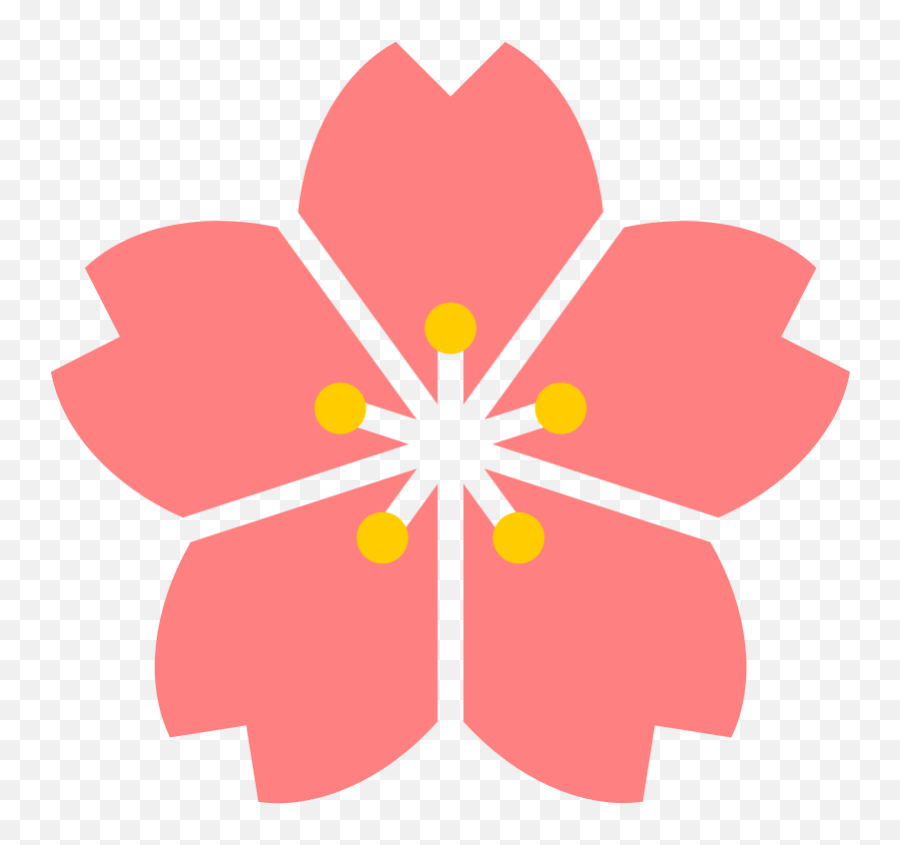 Flower Cherry Blossom Clipart - Cherry Blossom Flower Simple Emoji,Sakura Flower Emoji