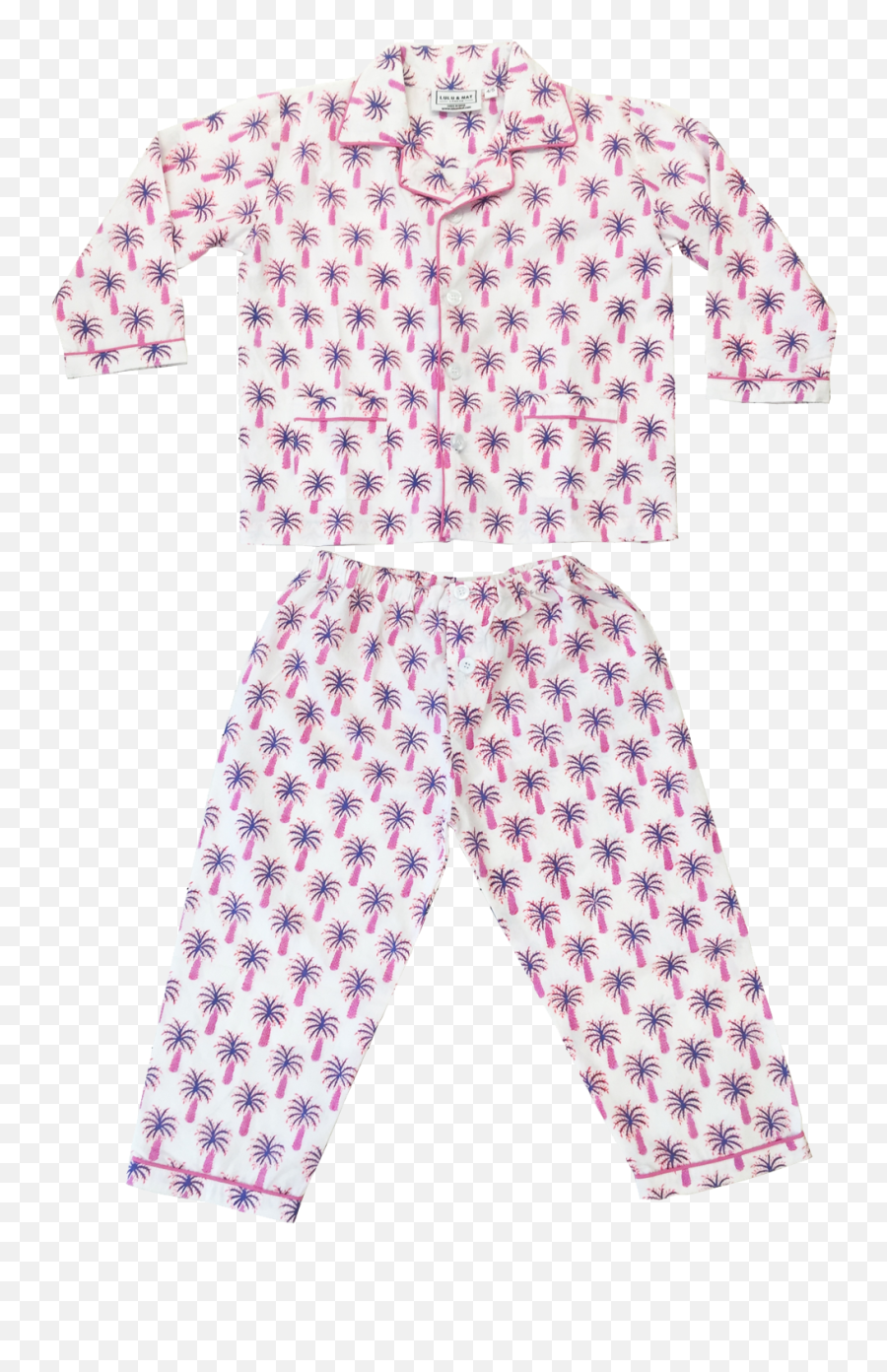 Download Pink Palm Tree Kids Pyjamas Emoji,Kids Emoji Pajamas