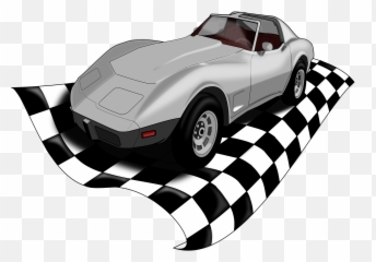 Waving Checker Flag Clipart - Corvette Clip Art Emoji,Corvette Emoji