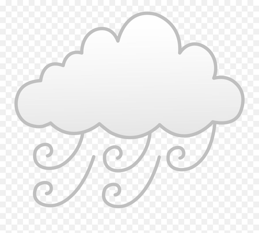 Fog Clipart Breezy Weather Fog Breezy - Windy Day Symbol Clipart Emoji,Blowing Cloud Emoji