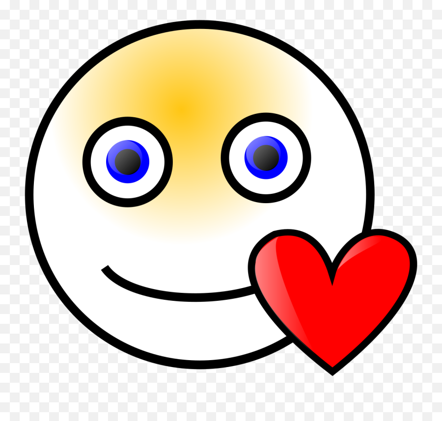 Love Heart Smiley Svg Vector Love Heart Smiley Clip Art - Smiley Love Emoji,Animal Emoticons