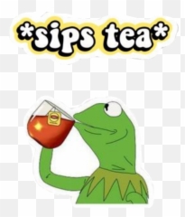 Sips Tea Sticker Clipart - Sips Tea Sticker Emoji,Kermit And Tea Emoji