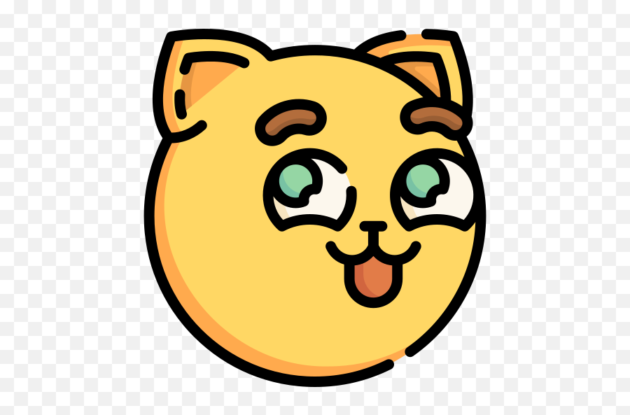 Cat - Free Smileys Icons Happy Emoji,Cat Emoticon Facebook