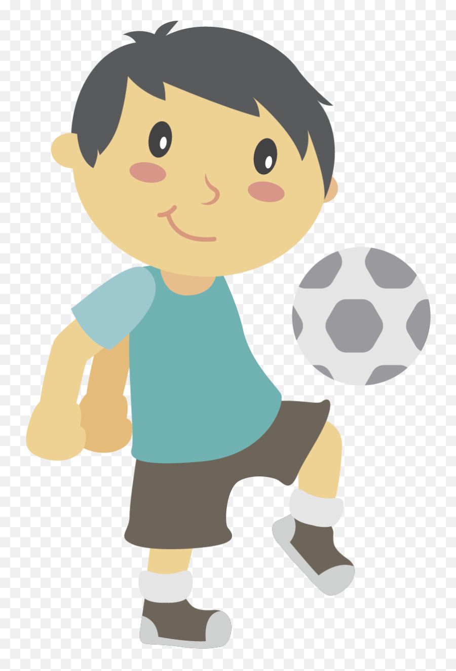 Comic Football Boy Wall Sticker - Imagenes Infantiles De Futbol Emoji,Emoji Wallpaper For Bedroom