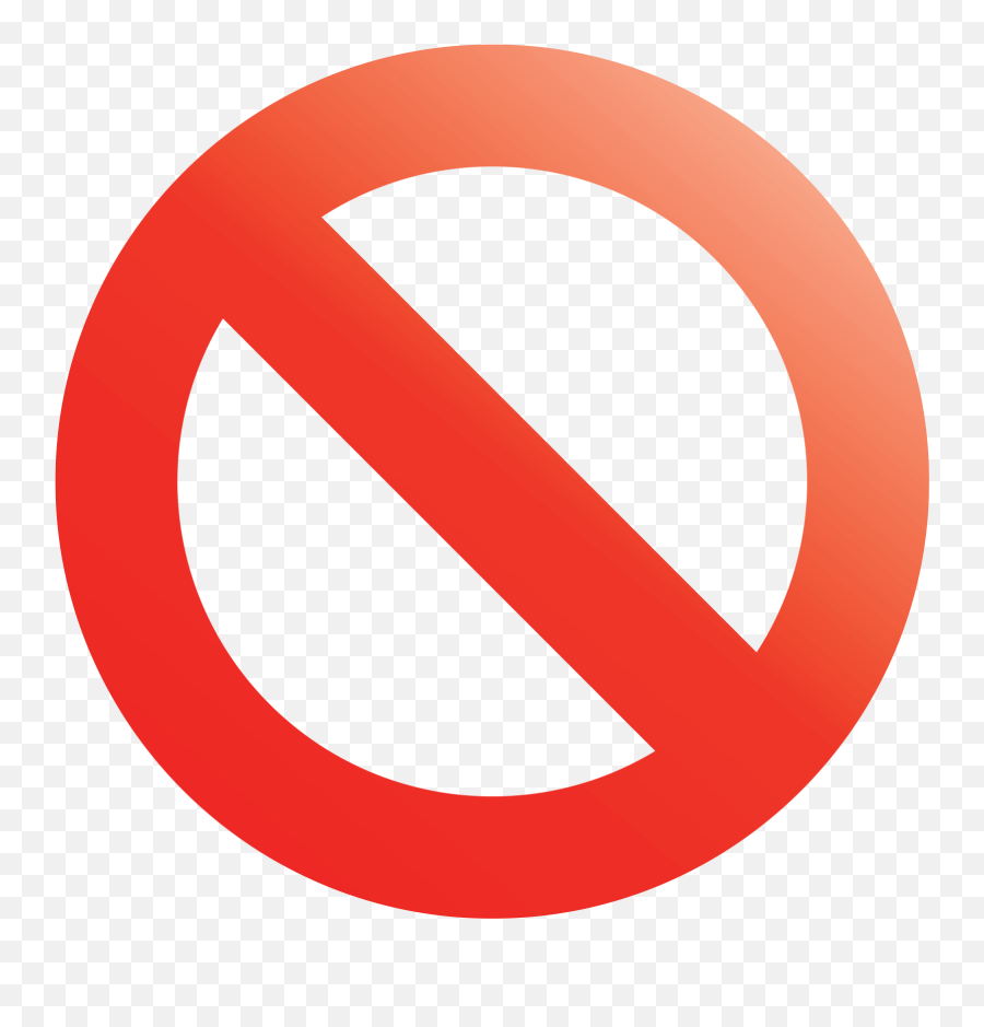 Traffic Sign No Symbol Emoji Warning - Prohibition Symbol,Caution Emoji