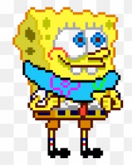 Spongebob Pixel Art Png Png Image With - Spongebob Pixel Png Emoji,Facebook Spongebob Emoticon