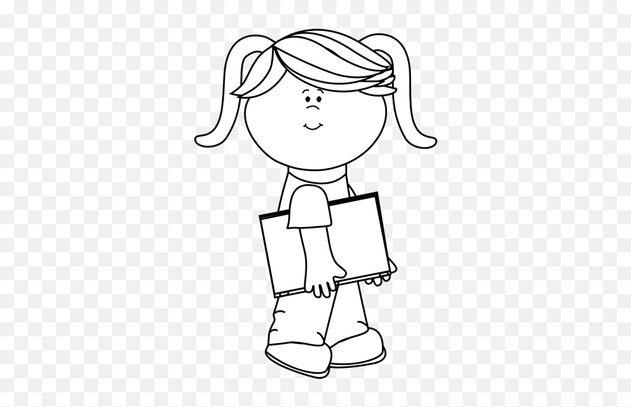 Girl Black And White Clipart - Clipart Suggest Have Clipart Black And White Emoji,Child Emotions Clipart Black And White Sad