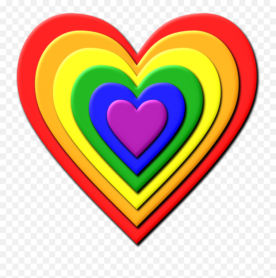 Rainbow Heart Clip Art - Rainbow Love Heart Clipart Emoji,Rain Bow Emoji Opuzzle