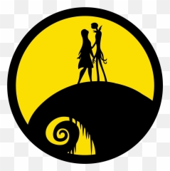 Jack And Sally Silhouette Clipart - Nightmare Before Christmas Decals Emoji,Nigtmare Before Christmas Emojis