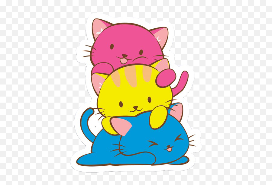 Discover Trending - Kawaii Cat Pansexual Emoji,Cat And Boot Emoji
