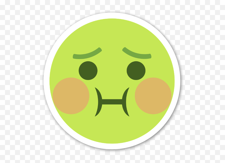 Náuseas - Sick Emoji Transparents,Emoticon Nauseas Letras