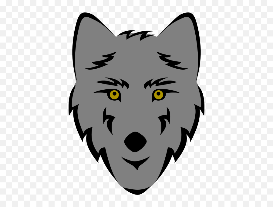 Wolf Head - Wolf Face Clipart Emoji,Is That A Cat Or A Wolf Emoticon
