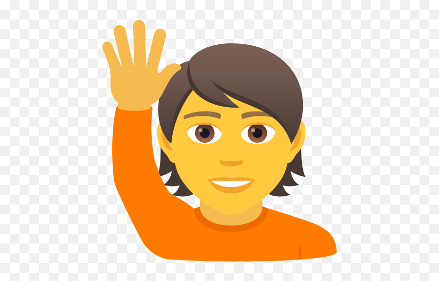 Emoji Person Raising Their Hand Wprock - Emoji Levantando A Mão,Raised Fist Emoji