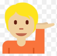 Person Reporting With Raised Hand With Medium Light Emoji,Arm Motion Emoticon Twitter Meme