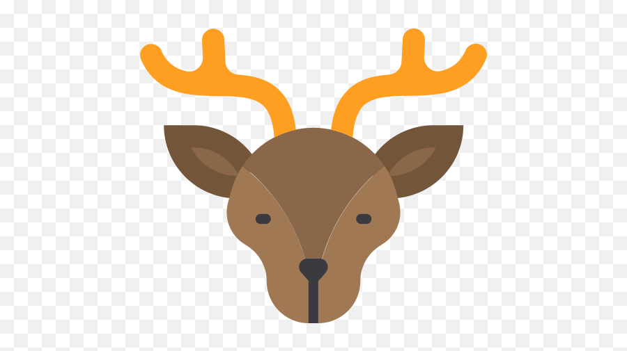 Deer - Free Animals Icons Emoji,Christmas Emoji Brown