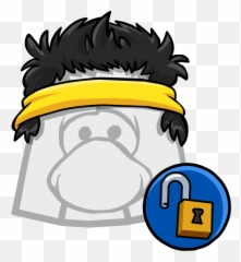 Yellow Sweat Band Club Penguin Wiki Fandom - Club Penguin Blonde Hair Emoji,Emoji Sweat Suits