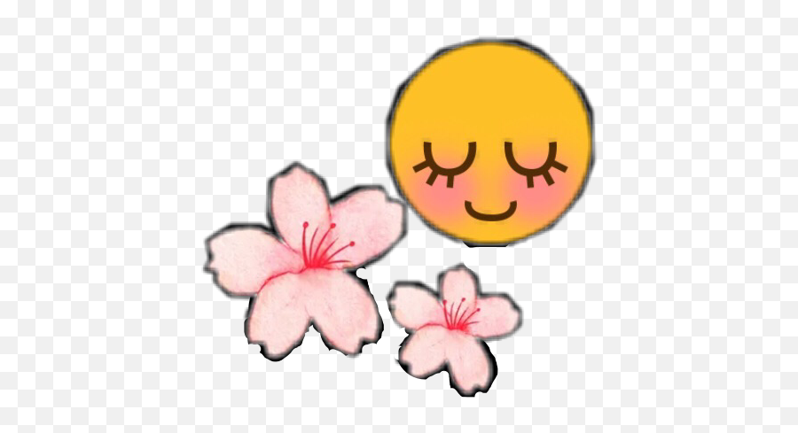 Flower Sakura Sticker - Happy Emoji,Sakura Flower Emoji