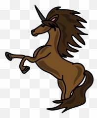 Brown Unicorn Clipart - Brown Unicorns Emoji,Unicorn Emoji Hat
