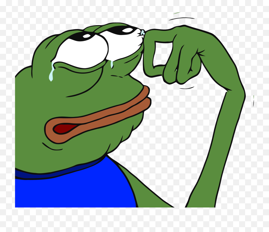 Crying Pepe - Green Frog Meme Crying Full Size Png Pepe Tears Of Joy Emoji,Crying Emoji Meme